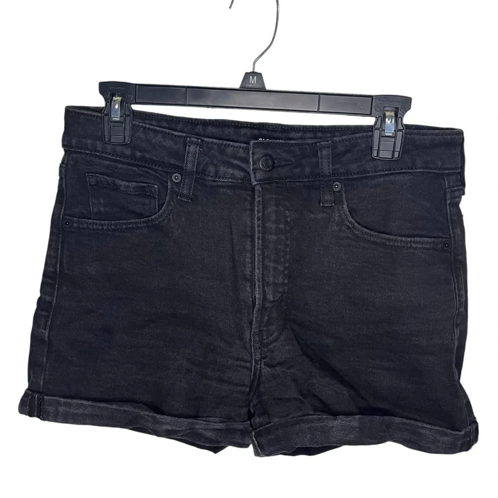 Black High Rise Shorts - Picture 1 of 5